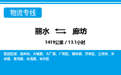 麗水到廊坊物流專線-麗水至廊坊貨運(yùn)公司