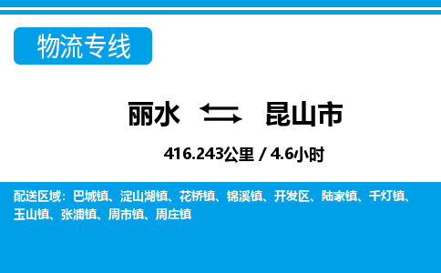 麗水到昆山市物流專線-麗水至昆山市貨運公司