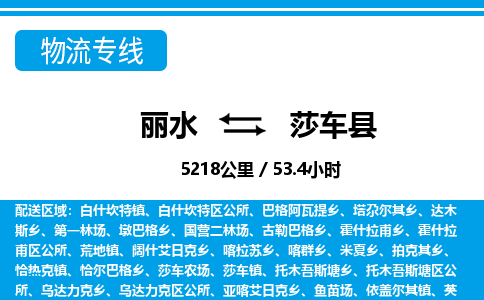 麗水到莎車縣物流專線-麗水至莎車縣貨運(yùn)公司
