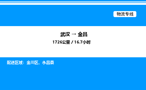 武漢到金昌物流專線-武漢至金昌貨運公司