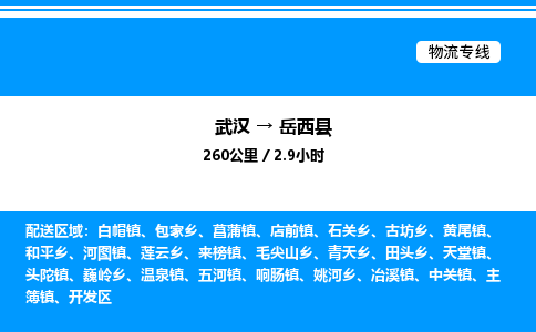 武漢到岳西縣物流專線-武漢至岳西縣貨運公司