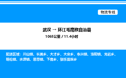 武漢到環(huán)江縣物流專線-武漢至環(huán)江縣貨運(yùn)公司